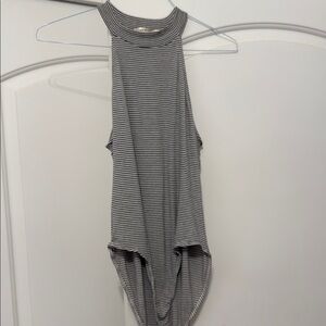 Heart & Hips Gray Sleeveless Cut Out Bodysuit